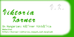 viktoria korner business card